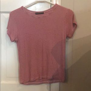 STRIPED RED AND WHITE BRANDY MELVILLE TOP